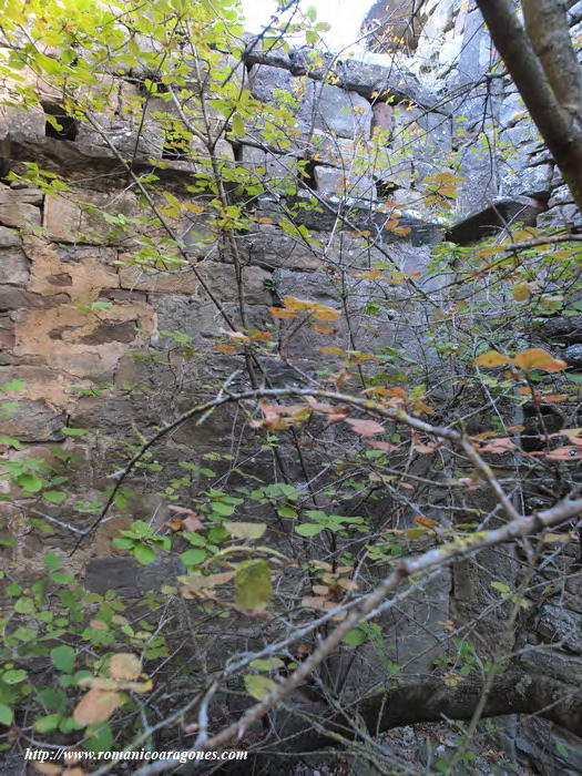 INTERIOR DEL TRAMO TERCERO, FUERA DEL ACTUAL TEMPLO. MURO NORTE